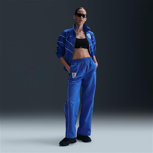 Vævede England Windrunner Nike Football-bukser med høj talje til kvinder - blå