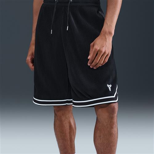 Plisserede Kobe-basketballshorts til mænd - sort