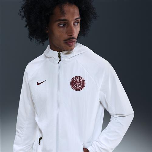 Vævet Paris Saint-Germain AWF Nike Football-jakke til mænd - hvid