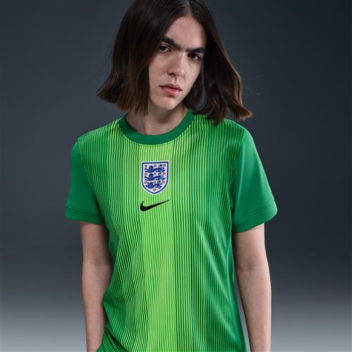 Kortærmet England 2025/26 Stadium Goalkeeper Nike Dri-FIT Replica-fodboldspillertrøje til kvinder - grøn
