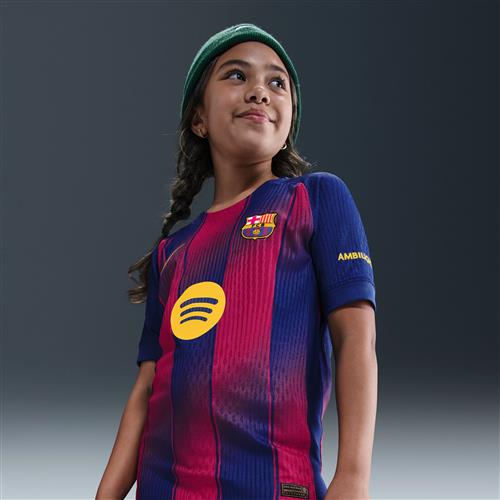 FC Barcelona 2025/26 Match Home Nike Dri-FIT ADV Authentic-fodboldtrøje til større børn - blå