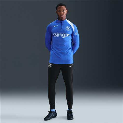 Maskinstrikkede Chelsea FC Strike Third Nike Dri-FIT Total 90-fodboldbukser til mænd - sort