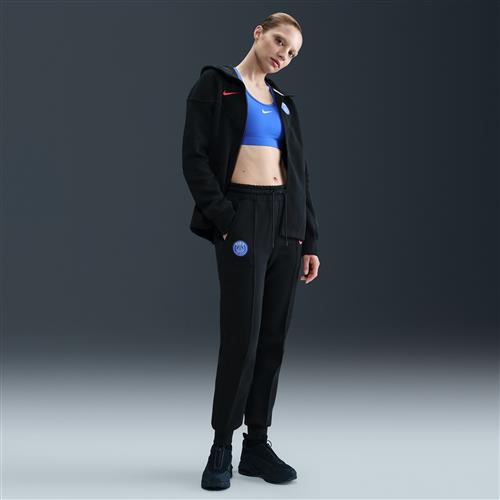 Paris Saint-Germain Tech Nike Total 90 Football-joggers i fleece med mellemhøj talje til kvinder - sort