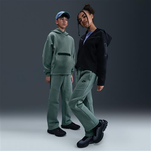 Nike Tech Fleece-bukser med åben søm til større børn (drenge) - grå