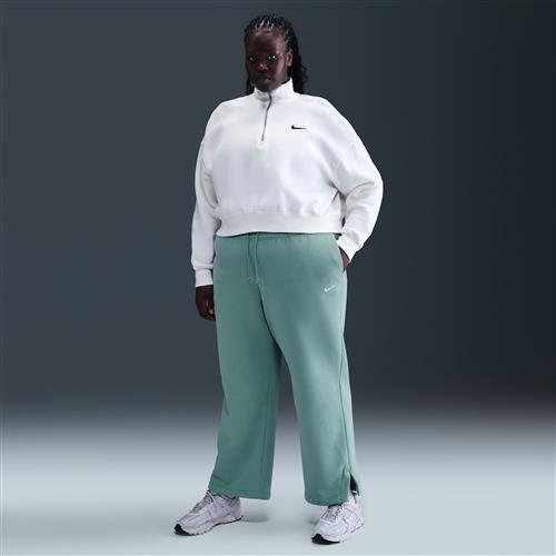Nike Phoenix Fleece-bukser med høj talje til kvinder (plus size) - grøn