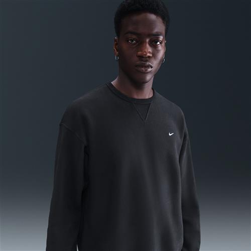 Nike Solo Swoosh-crewtrøje i fleece til mænd - sort