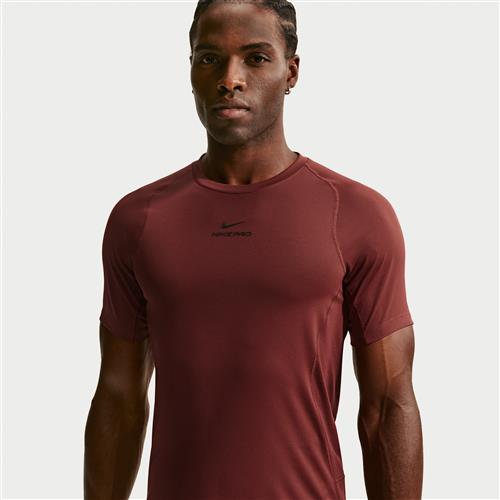 Kortærmet Nike Pro Dri-FIT-træningsoverdel til mænd - rød