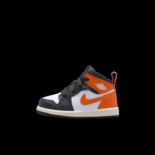 Jordan 1 Mid-sko til babyer/småbørn - Orange