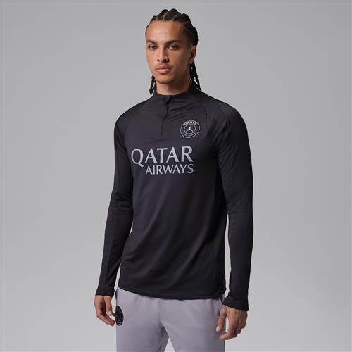 Paris Saint-Germain Strike Fourth Jordan Dri-FIT-fodboldtræningstrøje til mænd - sort