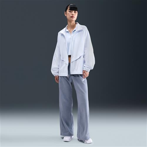 Lune Nike Club Fleece-bukser med mellemhøj talje og brede ben til kvinder - blå