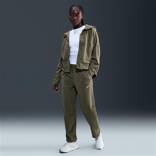 Nike One Therma-FIT-fleecebukser med mellemhøj talje til kvinder - grøn