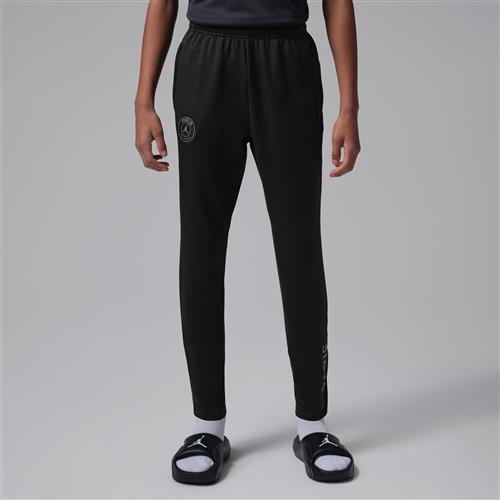 Maskinstrikkede Paris Saint-Germain Strike Fourth Jordan Dri-FIT-fodboldbukser til større børn - sort