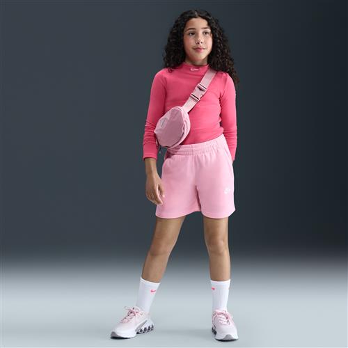 Nike Club Fleece-shorts (13 cm) i french terry til større børn (piger) - Pink