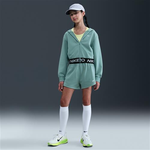 Nike Pro Fleece Dri-FIT-shorts til større børn (piger) - grøn