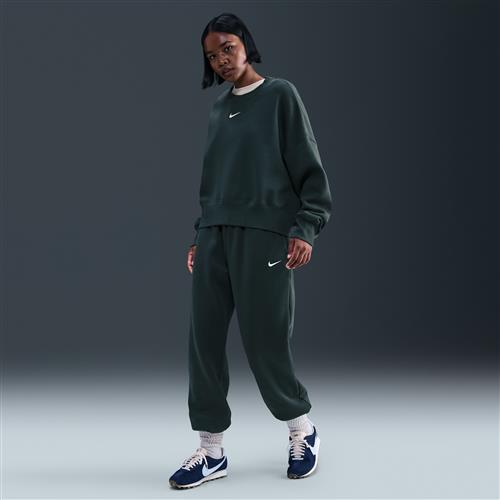 Overdimensionerede Nike Phoenix Fleece-sweatpants med høj talje til kvinder - grøn