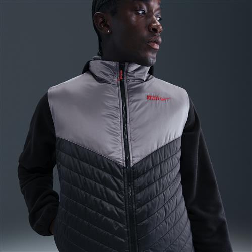 Mellemtung Atlético Madrid Windrunner Nike Therma-FIT-fodboldvest til mænd - sort