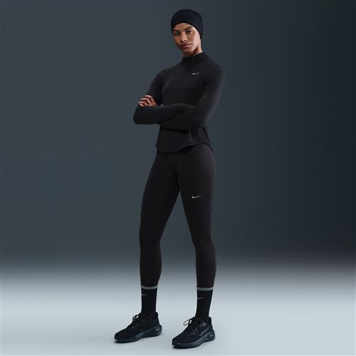 Højtaljede Nike Tempo 7/8-løbeleggings til kvinder - sort
