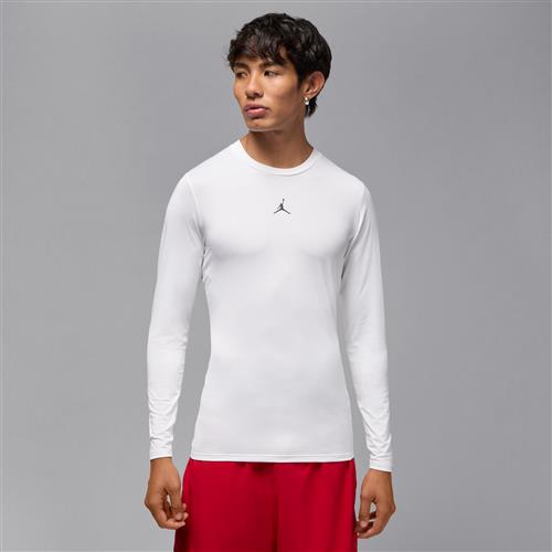 Langærmet Jordan Sport Dri-FIT-basislagsoverdel til mænd - hvid