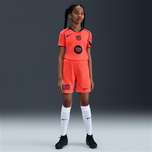 FC Barcelona 2025/26 Stadium Third Nike Dri-FIT Total 90-replica-fodboldshorts til større børn - Orange