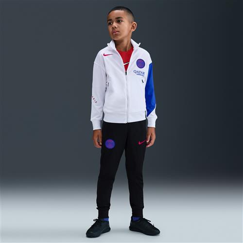Maskinstrikket Paris Saint-Germain Strike Third Nike Dri-FIT Total 90-fodboldtracksuit til større børn - hvid