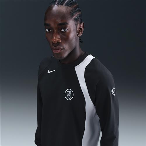 Chelsea FC Third Nike Total 90-fodboldtrøje med rund hals til mænd - sort