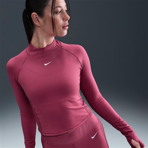 Nike Pro Dri-FIT-top med lange ærmer til kvinder - lilla