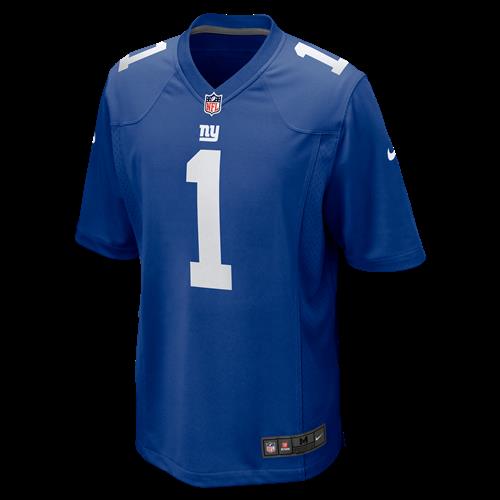 Malik Nabers New York Giants Nike NFL Game-spillertrøje til mænd - blå