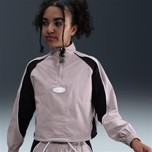 Nike -løbejakke med 1/4 lynlås til piger - lilla