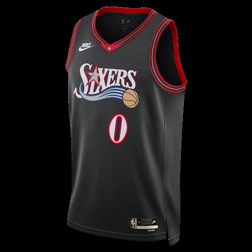 Philadelphia 76ers 2025/26 Hardwood Classics Nike Dri-FIT NBA Swingman-spillertrøje til mænd - sort