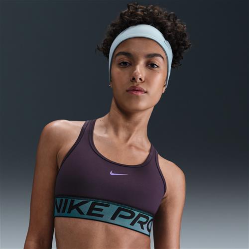 Nike Pro Swoosh-sports-bh med skinnende detaljer til større børn - lilla