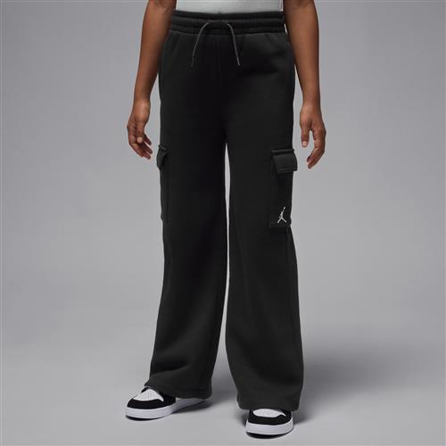 Jordan Brooklyn Fleece-cargobukser til større børn - sort