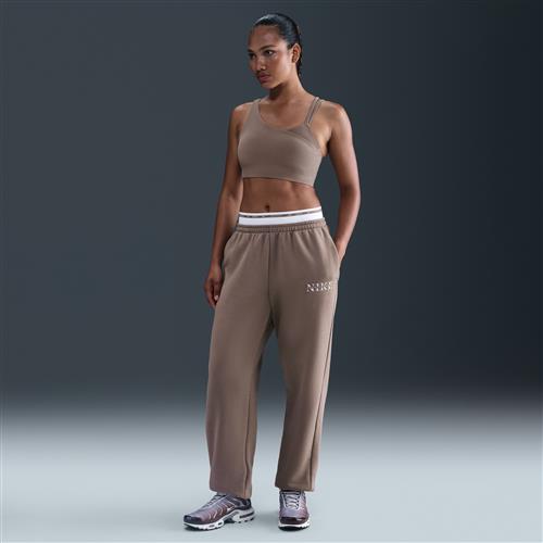 Nike Phoenix Fleece-sweatpants med høj talje til kvinder - brun