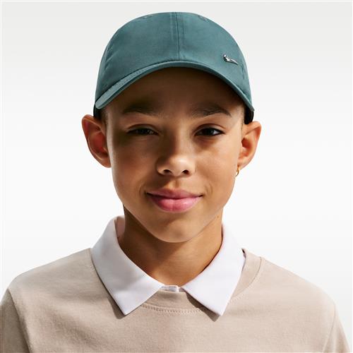 Nike Dri-FIT Club-Swoosh-kasket i metal til børn - grå