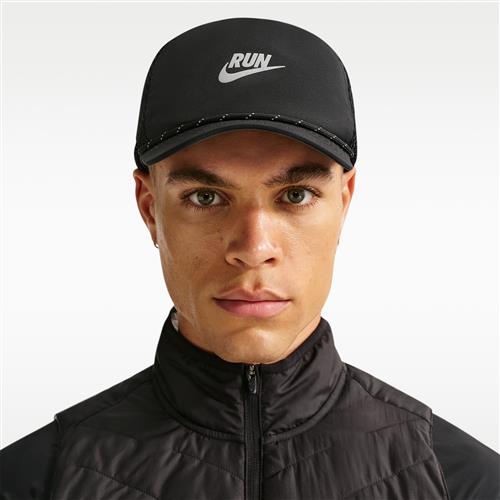 Ustruktureret Nike Pro Dri-FIT Swoosh løbekasket - sort