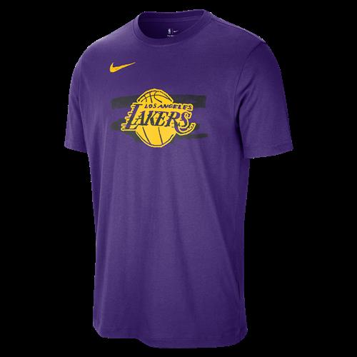 Los Angeles Lakers Courtside Nike NBA-T-shirt til mænd - lilla