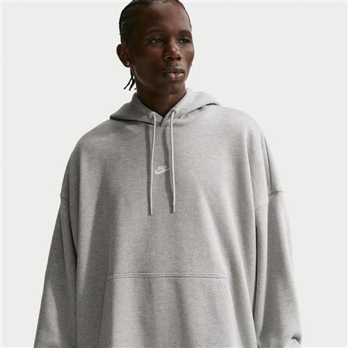 Nike Club oversized hættetrøje i french terry til mænd - grå