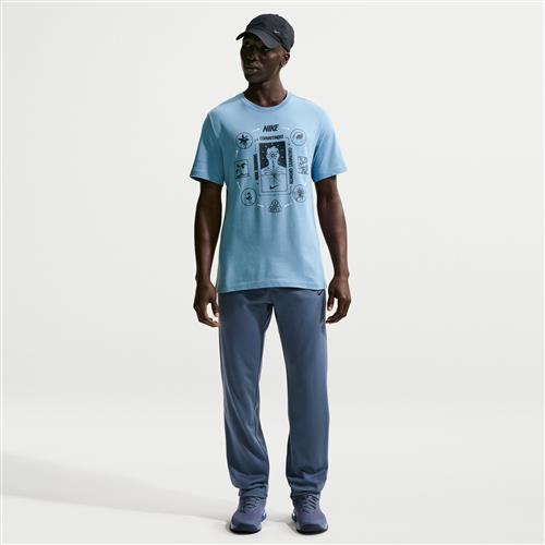 Nike Therma-FIT-fitnessbukser med åben kant til mænd - blå