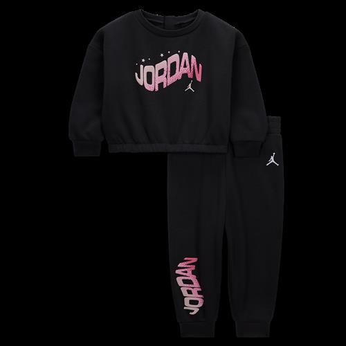 Todelt Jordan Jumpman Club-sæt i boblefleece til babyer (3-6 M) - sort