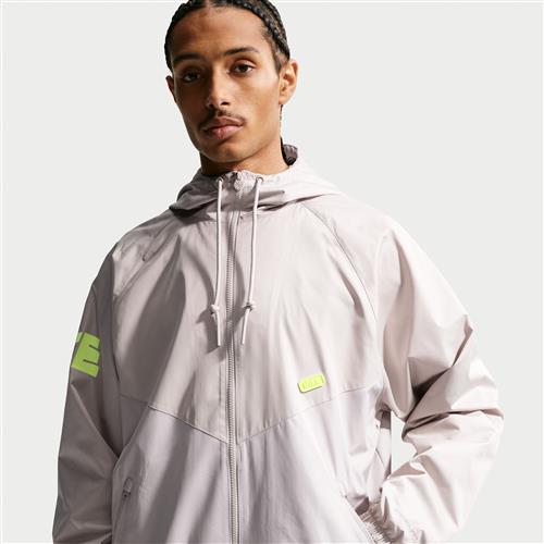 Vævet Nike Windrunner-jakke med grafik til mænd - brun