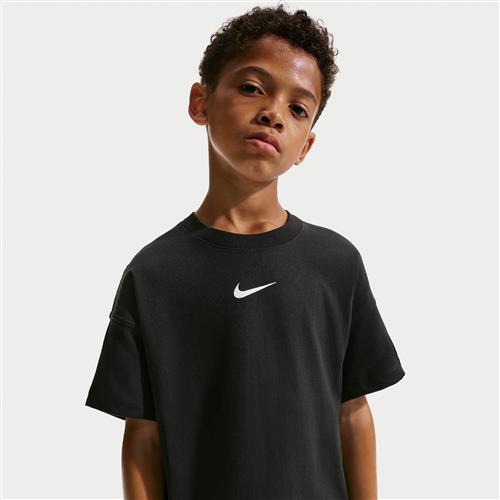 Kortærmet Nike Pro Dri-FIT-træningsoverdel til større børn (drenge) - sort