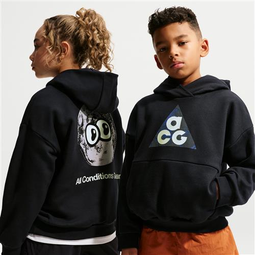 Nike ACG-pulloverhættetrøje til større børn - sort