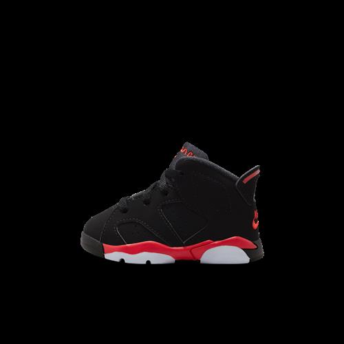 Jordan 6 Retro "Infrared Salesman"-sko til babyer/småbørn - sort