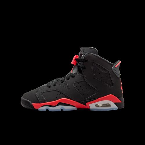 Air Jordan 6 Retro "Infrared Salesman"-sko til større børn - sort