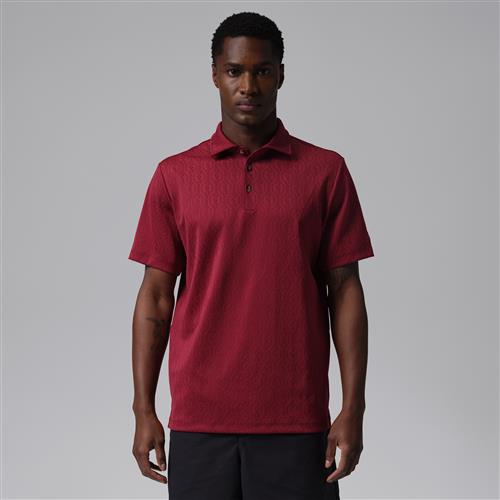 Jordan Sport Golf-jacquardpolo til mænd - rød