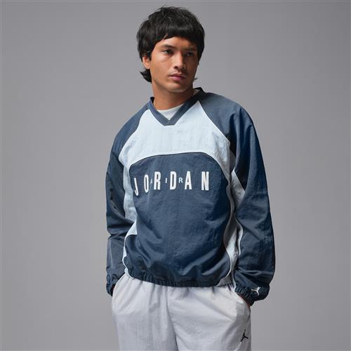 Langærmet Jordan Flight-opvarmningstrøje til mænd - blå