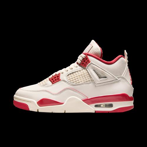 Air Jordan 4 Retro "Pale Ivory and Tough Red"-sko til kvinder - brun