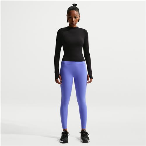 Nike Zenvy-leggings i 7/8-længde med høj talje og uden søm foran til kvinder - blå