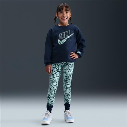 Nike Wild Warmth-sæt med crewtrøje og leggings til mindre børn - grøn