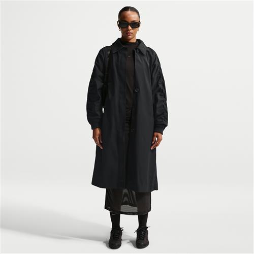Oversized Nike -trenchcoat til kvinder - sort