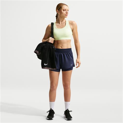 Nike One Dri-FIT 2-i-1-shorts med mellemhøj talje (7,5 cm) til kvinder - blå